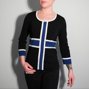 Minimal Blue & Black Top